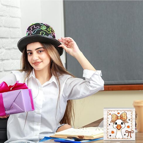 مضحكة سخيفة أوزة ديكور ، ديكورات السقوط للمكتب المنزلي ، خريف الشكر ديكورات لهدايا المطبخ لـ Goose Animals عشاق 5 × 5 بوصات (Tub 1707) in Kuwait