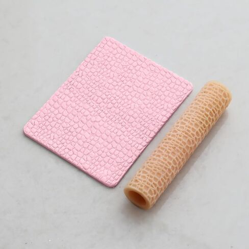 Hammered Clay Texture Roller for Polymer Clay Earring Making, Beaten Clay Texture, 10 x 2 cm Made of Resin TRL-4 in Kuwait