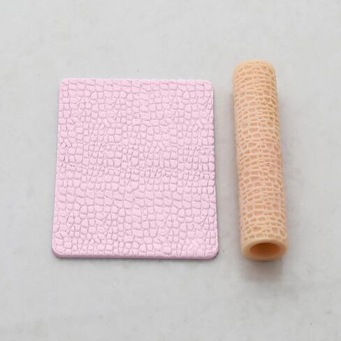 Hammered Clay Texture Roller for Polymer Clay Earring Making, Beaten Clay Texture, 10 x 2 cm Made of Resin TRL-4 in Kuwait