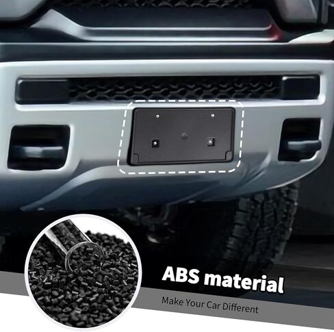 Jimen for Ram Front Plate Bracket, License Plate Frame Holder Mount Fit for Dodge Ram 2013-2018 (Black) in Saudi Arabia