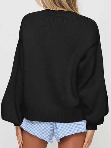 Saodimallsu Womens Long Sleeve Button أسفل Cardigan Swegents Crew Neck Open Front Ment in Saudi Arabia
