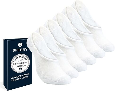 Sperry Women’s 6 Pack No Socks - جوارب بطانة غير مرئية منخفضة المقطوعة in Saudi Arabia
