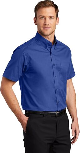 City Co. Men Men Short Sleeve Button Down Down مع الجيب الأمامي (متوفر في Big & Tall) in Kuwait