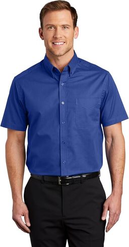 City Co. Men Men Short Sleeve Button Down Down مع الجيب الأمامي (متوفر في Big & Tall) in Kuwait