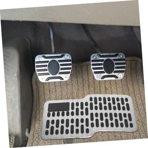 Amosfun 2Pcs Durable Car Brake Pedal Pads Thickened Non Slip Replacement Foot Covers for Enhanced Wear Resistance Compatible with Various Vehicle Models Easy Installation in Saudi Arabia