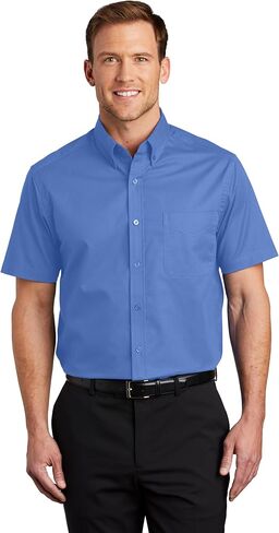 City Co. Men Men Short Sleeve Button Down Down مع الجيب الأمامي (متوفر في Big & Tall) in Kuwait