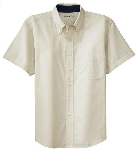 City Co. Men Men Short Sleeve Button Down Down مع الجيب الأمامي (متوفر في Big & Tall) in Kuwait