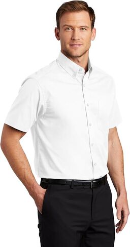 City Co. Men Men Short Sleeve Button Down Down مع الجيب الأمامي (متوفر في Big & Tall) in Kuwait