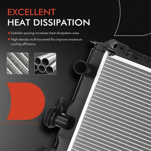 A-Premium Engine Coolant Radiator Assembly with Transmission Oil Cooler Compatible with Chevy Colorado & GMC Canyon 09-12 & Hummer H3 06-10, H3T 09-10, 3.5L 3.7L 5.3L, AT, Replace# 25964053 in Saudi Arabia