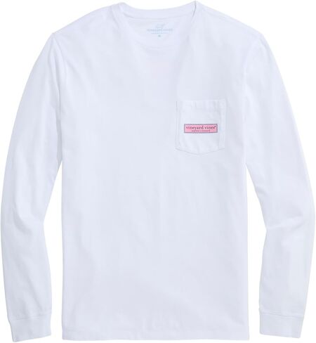 vineyard vines Men's Classic Logo Box Long-Sleeve Pocket Tee in Saudi Arabia