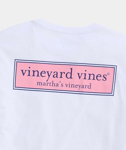 vineyard vines Men's Classic Logo Box Long-Sleeve Pocket Tee in Saudi Arabia