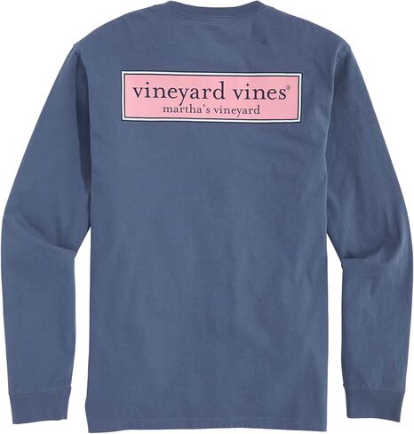 vineyard vines Men's Classic Logo Box Long-Sleeve Pocket Tee in Saudi Arabia