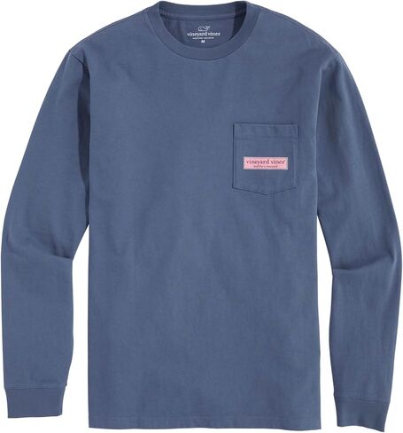 vineyard vines Men's Classic Logo Box Long-Sleeve Pocket Tee in Saudi Arabia