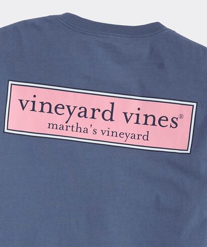 vineyard vines Men's Classic Logo Box Long-Sleeve Pocket Tee in Saudi Arabia