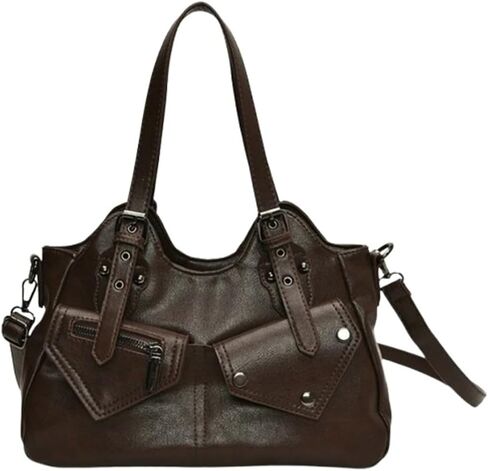 Vintage Large Capacity Shoulder Crossbody Tote Bags for Women Vegan leather Hobo Satchel Y2K Purses Commute Travel Bags in Kuwait