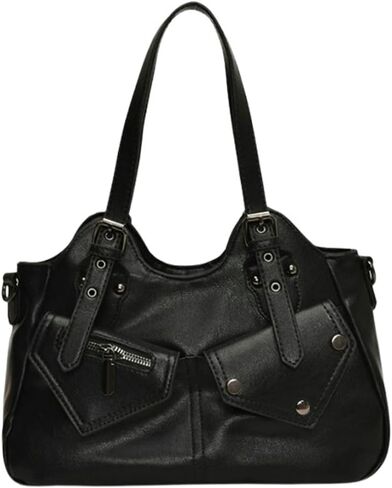 Vintage Large Capacity Shoulder Crossbody Tote Bags for Women Vegan leather Hobo Satchel Y2K Purses Commute Travel Bags in Kuwait