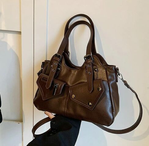 Vintage Large Capacity Shoulder Crossbody Tote Bags for Women Vegan leather Hobo Satchel Y2K Purses Commute Travel Bags in Kuwait
