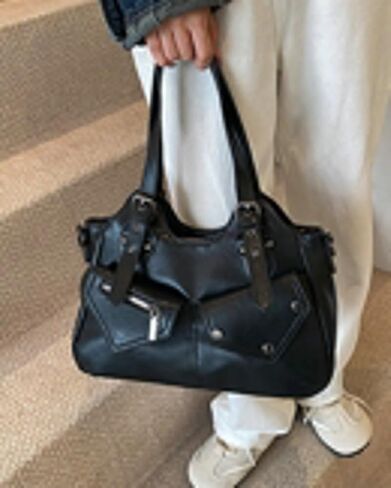 Vintage Large Capacity Shoulder Crossbody Tote Bags for Women Vegan leather Hobo Satchel Y2K Purses Commute Travel Bags in Kuwait