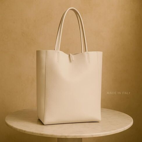 Genuine Leather Made in Italy Handbag for Daily Use with a strap and a small internal pocket. in Saudi Arabia