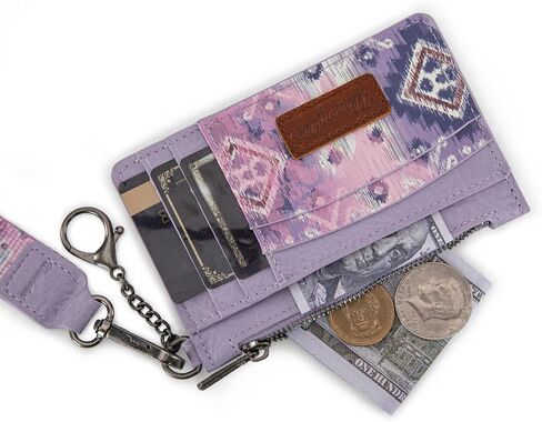 Montana West Wrangler Purple Purses و Aztec RFID حامل بطاقة الائتمان المحددة للنساء in Saudi Arabia