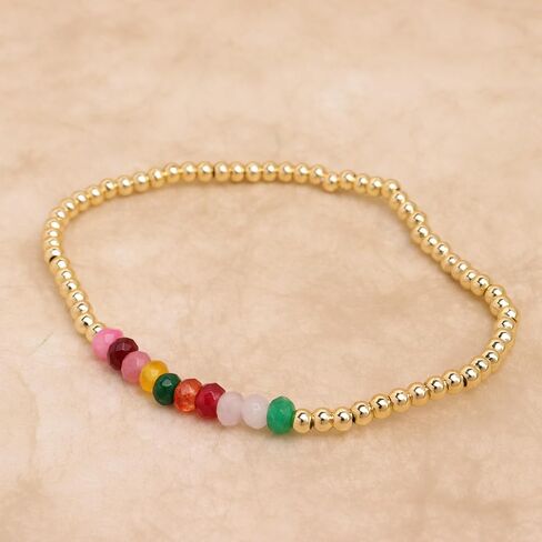 Tila Flat Miyuki Glass Beads Stack Stack Stack Stack for Women ، Boho Colorful Gold Gold Gemstone Gemstone Stretch Festive Holiday Association Gift. in Kuwait