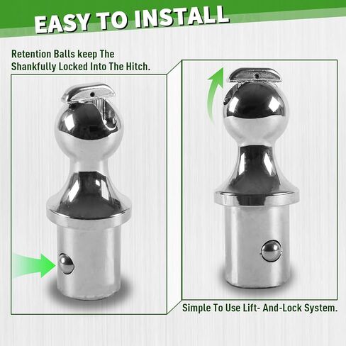 60618, Puck System Gooseneck Hitch Ball Kit Compatible with 2013-2024 Dodge RAM 2500 3500, 2-5/16 Inch Gooseneck Ball for Truck Bed with 2 Safety Chain Anchors in Saudi Arabia