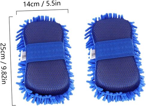 PRETYZOOM 1set Wash Gloves Durable Auto Cleaning Mitts Lightweight Portable Cleaning Tool for Dirt Removal for All Vehicle Types 2pcs in Saudi Arabia