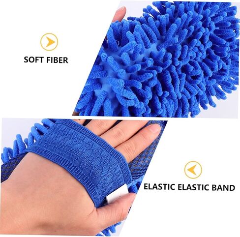 PRETYZOOM 1set Wash Gloves Durable Auto Cleaning Mitts Lightweight Portable Cleaning Tool for Dirt Removal for All Vehicle Types 2pcs in Saudi Arabia