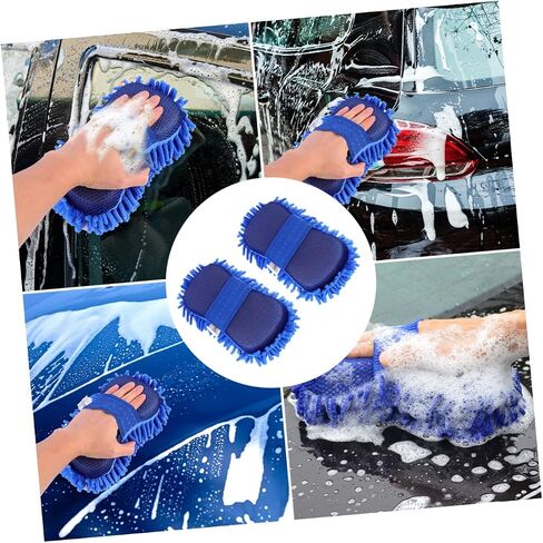 PRETYZOOM 1set Wash Gloves Durable Auto Cleaning Mitts Lightweight Portable Cleaning Tool for Dirt Removal for All Vehicle Types 2pcs in Saudi Arabia