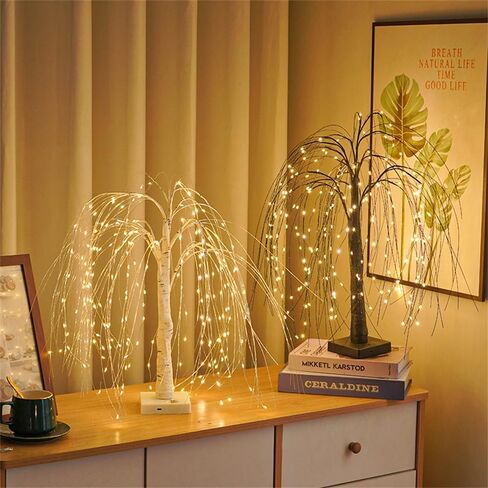 192 LEDS LEDS Willow Branch Lights 8 أوضاع مصطنعة للأجواء المطلوبية المصطنعة على طاولة الشجرة الاصطناعية 20 بوصة LED عيد الميلاد المصباح المكتبي للصفاء للعام الجديد عيد ميلاد عيد ميلاد ديكور المنزل (أبيض) in Kuwait