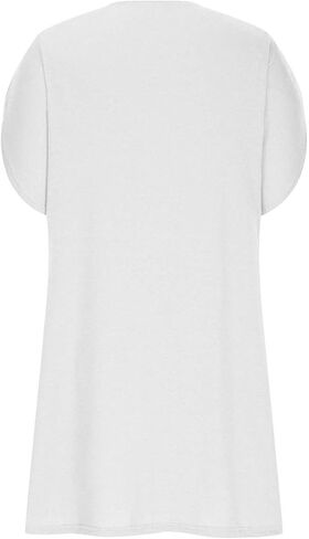 Dresses for Women 2025 Elegant Classy Loose Batwing Short Sleeve V Neck Shift Office Work Mini Dress Tshirt Dress in Saudi Arabia