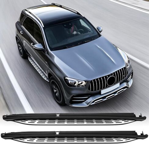 2pcs خطوة جانبية من الألومنيوم ألواح تشغيل NERF لعام 2020 2021 2022 2023 2024 مرسيدس بنز W167 GLE 350 400 400 580 63 SUV (يسار+يمين) in Kuwait