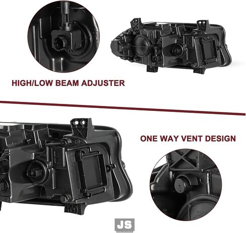 JSBOYAT Halogen Type Headlight Assembly Compatible with 2015-2021 Dodge Charger Projector Headlamp w/LED DRL w/o Logo Bulbs Included Driver and Passenger Side in Saudi Arabia