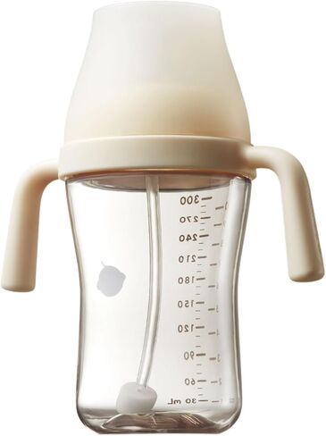 كوب سيبي لتعليم الأطفال من بي سي للأطفال بعمر 6 أشهر فما فوق مع حلمات ومقابض، كوب مضاد للانسكاب، أكواب للأطفال الصغار ذات القش الموزون، أكواب أطفال مضادة للاختناق in Kuwait