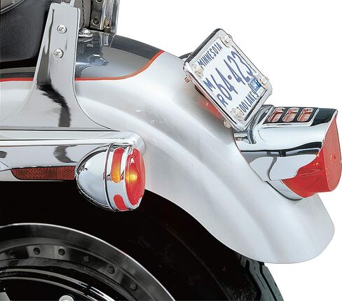 Kuryakyn 8130 Motorcycle Accent Accessory: Slotted Taillight Cover for 1973-2019 Harley-Davidson Motorcycles, Chrome , black in Saudi Arabia