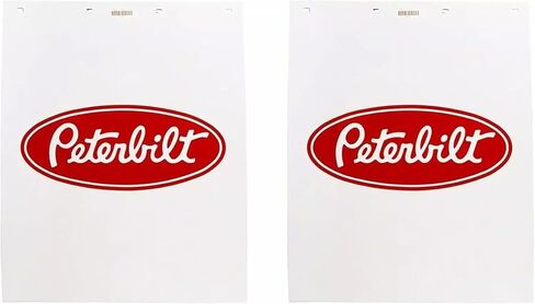 Motors 24" x 30" Poly 3/16" Thick Semi Truck White Mud Flaps- Set of 2 in Kuwait