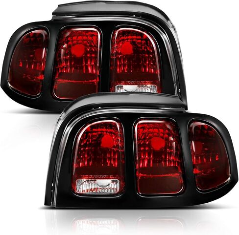 Amerilite for 1994-1998 Ford Mustang Black Housing Dark Red OE Style Praking Light in Saudi Arabia