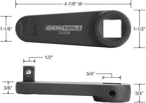OEMTOOLS 24208 Torque Adapter, 1/2 to 3/4 Socket Adapter, 6.0 Power Stroke Parts, Low-Profile Torque Adapter in Saudi Arabia