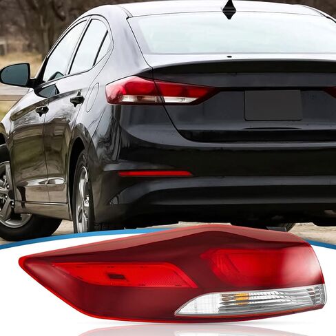 Compatible with 2017-2018 Hyundai Elantra Tail Light Outer Brake Halogen Type 92402-F2020 (Passenger Side) in Kuwait