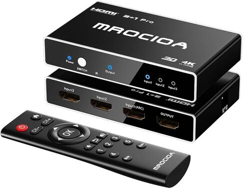 HDMI 2.1 Switch 8K 60Hz, 4K 120Hz 5 in 1 Out HDMI Switcher Splitter with iOS app, Ratio Adjusted, ARC, HDR10+,Dolby Vision, Dolby Atmos,VRR,ALLM for PS5 Xbox APPLE TV FIRE TV Nintendo Switch laptop PC in Saudi Arabia