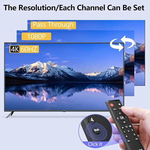 HDMI 2.1 Switch 8K 60Hz, 4K 120Hz 5 in 1 Out HDMI Switcher Splitter with iOS app, Ratio Adjusted, ARC, HDR10+,Dolby Vision, Dolby Atmos,VRR,ALLM for PS5 Xbox APPLE TV FIRE TV Nintendo Switch laptop PC in Saudi Arabia