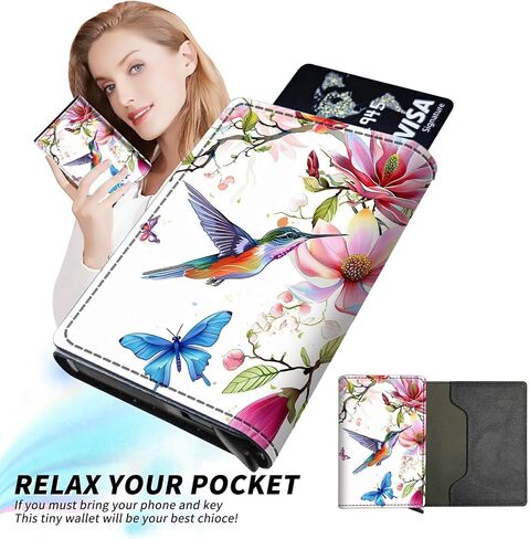 Red Dragon Minimalist Wallet for Men, Pop Up Card Case Wallet for Women, PU Leather Automatic Credit Card Holder Metal Money Clip Wallet RFID Blocking Bifold Pocket Wallet in Saudi Arabia