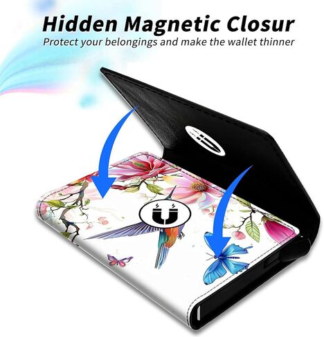 Red Dragon Minimalist Wallet for Men, Pop Up Card Case Wallet for Women, PU Leather Automatic Credit Card Holder Metal Money Clip Wallet RFID Blocking Bifold Pocket Wallet in Saudi Arabia