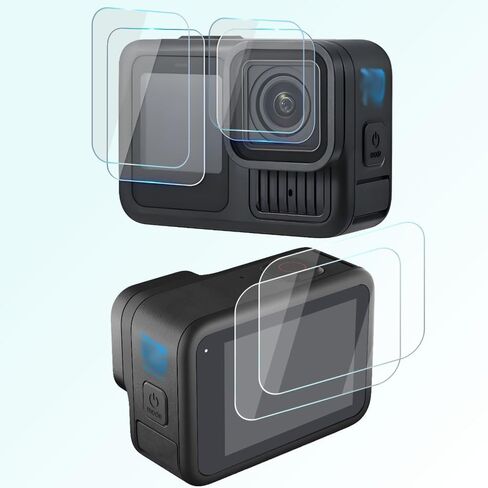 Screen Protector appliable for Gopro Hero 13 Hero13 Black + Battery Door Cover + Lens Cap [6+1+1 Pack] Tempered Glass for Gopro Hero 13 Easy Installation in Kuwait