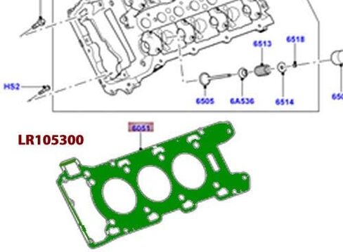 LAND ROVER Cylinder Head Gasket 3.0L SC Petrol Set RH LH LR105300+LR105301 in Saudi Arabia