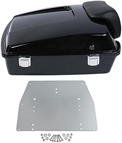 TCMT Vivid Black Razor Tour Pack Trunk Chopped Backrest Fits For Harley Touring Road King Road Glide Street Glide Electra Glide 1997-2013 in Saudi Arabia