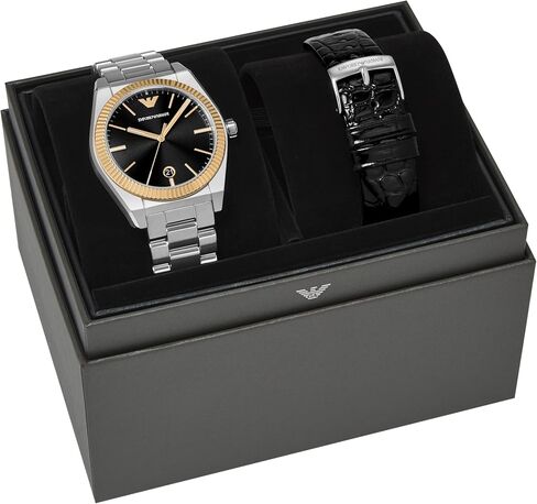 Emporio Armani Men's 3 Hand or Chronograph Watch with Stainless Steel Band; Dress Watch for Men in Kuwait