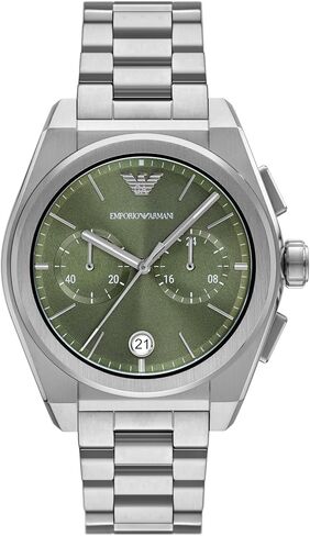 Emporio Armani Men's 3 Hand or Chronograph Watch with Stainless Steel Band; Dress Watch for Men in Kuwait
