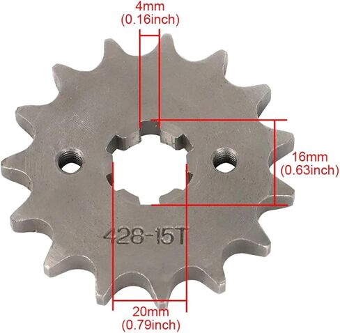 [Replacement] 15 Tooth Front Drive Sprocket for Yamaha TTR125 TTR125L TTR125E TTR125LE SR125 TTR125L TTR 125 L EL 15T in Saudi Arabia