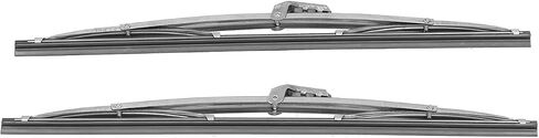 Windshield Wiper Blades Car, 12in 30.48cm Front Windshield Wiper Blades Stainless Steel Polished Silver Universal for Car in Saudi Arabia